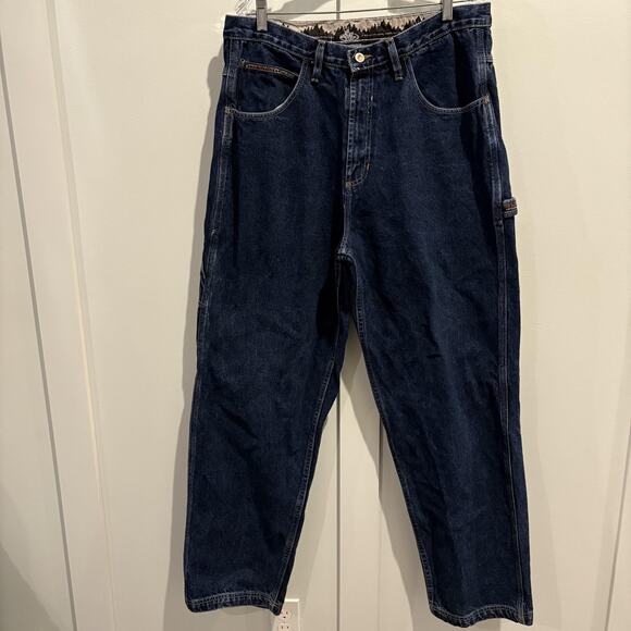 Vintage PNB Nation Jeans Mens 36x34 Blue Denim Carpenter Workwear Baggy 90s Rare - Picture 6 of 16